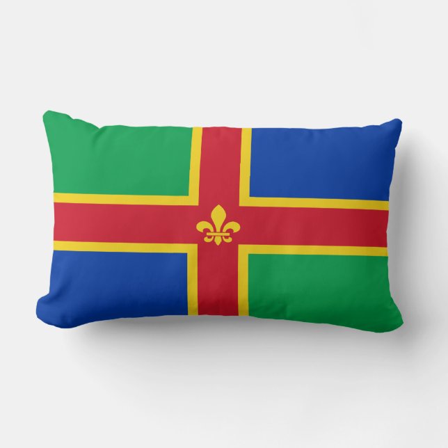 Flagge von Lincolnshire Lumbar Kissen (Vorderseite)