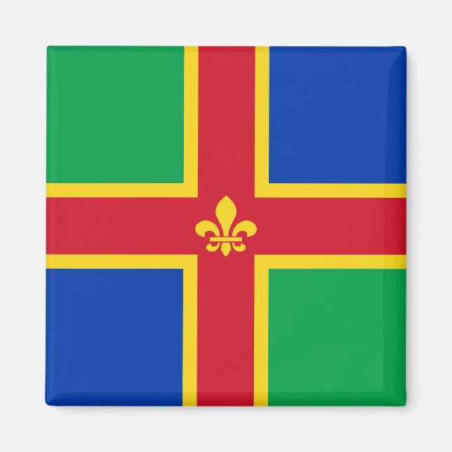 Flagge von Lincolnshire Magnet (Vorne)