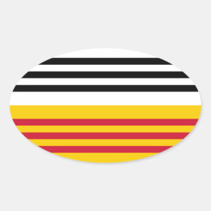 Flagge von Loon op Zand Ovaler Aufkleber