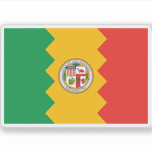 Flagge von Los Angeles, Kalifornien Aufkleber