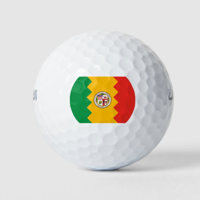 Flagge von Los Angeles (Kalifornien, USA) Golfball (Vorderseite)
