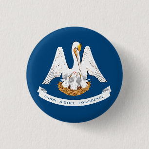 Flagge von Louisiana Button