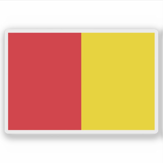 Flagge von Lüttich, Belgien Aufkleber (Vorderseite)
