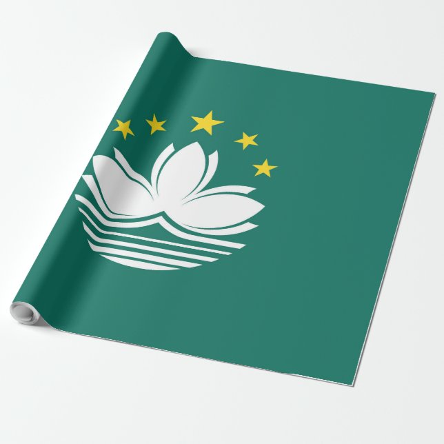 Flagge von Macau Geschenkpapier (Ungerollt)