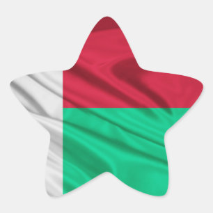 Flagge von Madagaskar Stern-Aufkleber