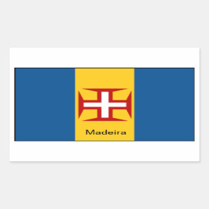 Flagge von Madeira Rechteckiger Aufkleber