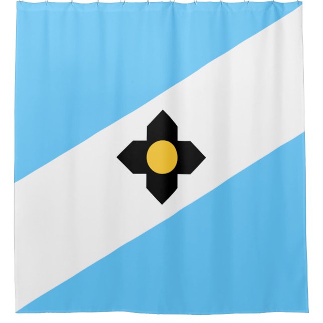 Flagge von Madison (Wisconsin) Duschvorhang (Vorderseite)