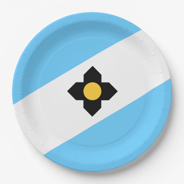 Flagge von Madison (Wisconsin) Pappteller (Vorderseite)