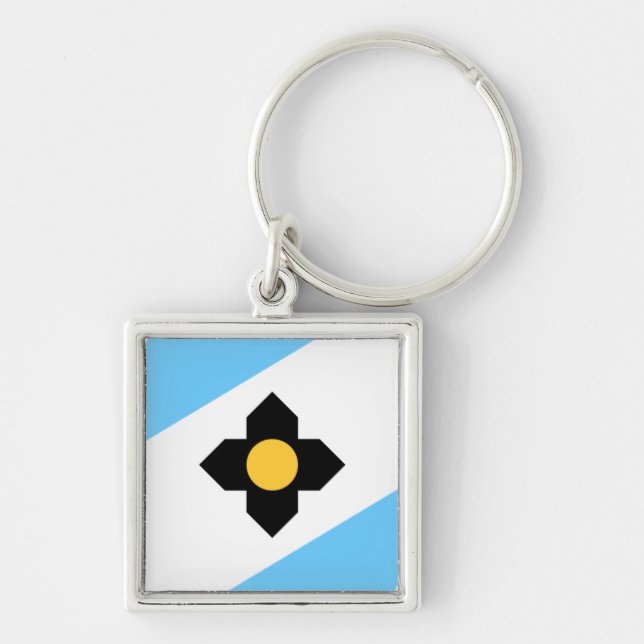 Flagge von Madison, Wisconsin-Schlüsselanhänger Schlüsselanhänger (Vorne)
