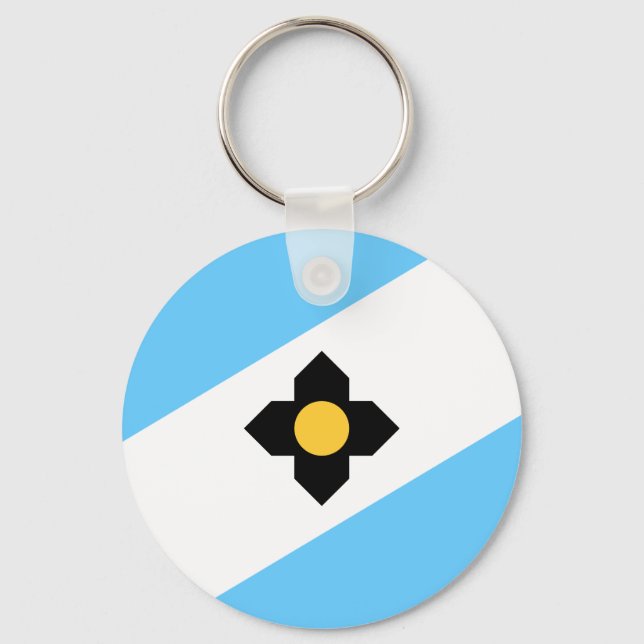Flagge von Madison, Wisconsin-Schlüsselanhänger Schlüsselanhänger (Vorderseite)