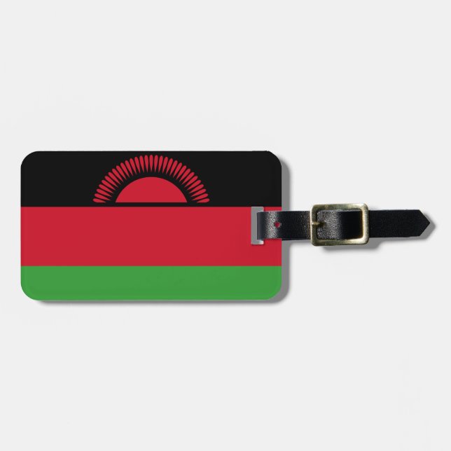 Flagge von Malawi Easy ID Personal Gepäckanhänger (Vorderseite horizontal)