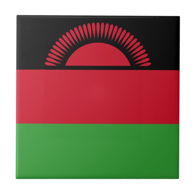 Flagge von Malawi Fliese (Vorderseite)