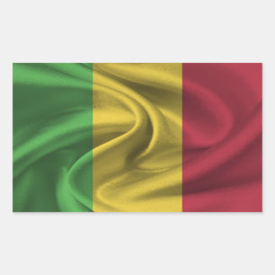 Flagge von Mali Rechteckiger Aufkleber