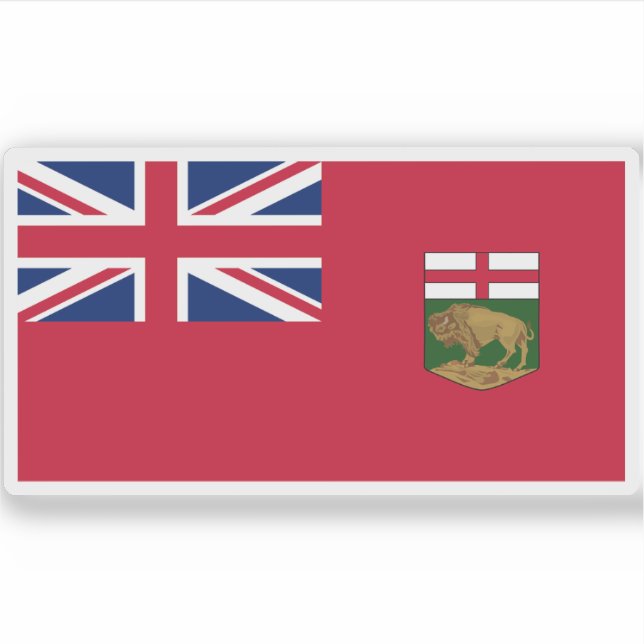 Flagge von Manitoba Aufkleber (Vorderseite)