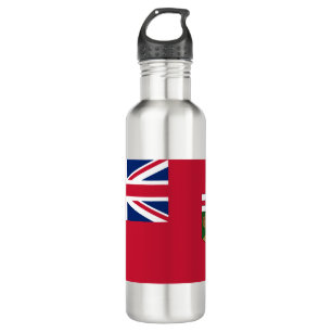 Flagge von Manitoba Edelstahlflasche