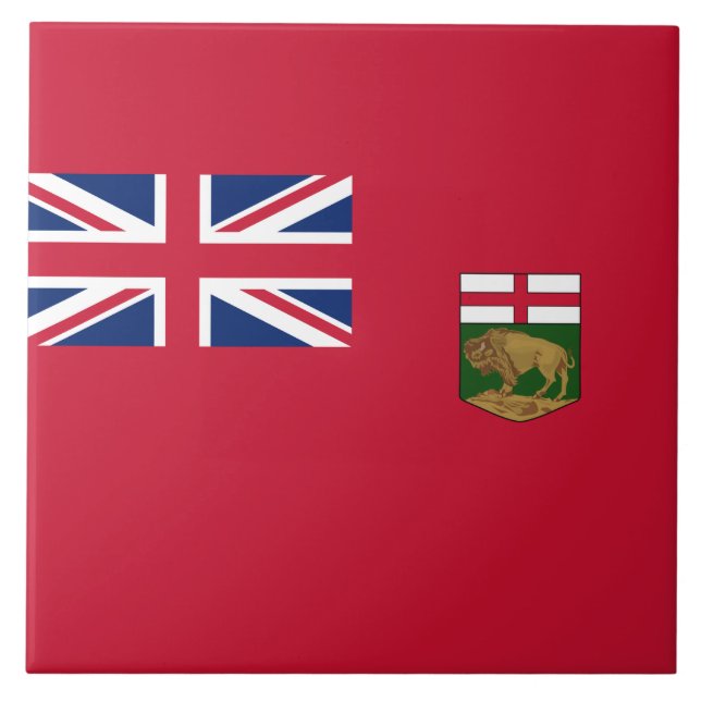 Flagge von Manitoba Fliese (Vorderseite)