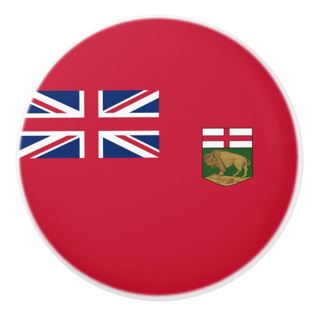 Flagge von Manitoba Keramikknauf (Vorderseite)