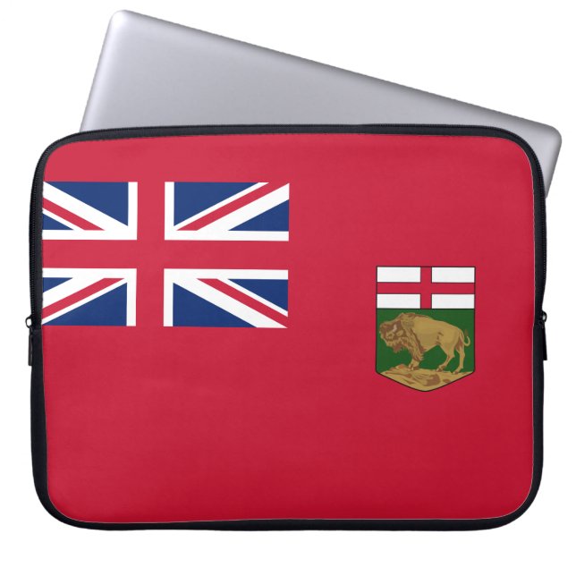 Flagge von Manitoba Laptopschutzhülle (Vorderseite)