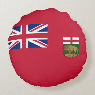 Flagge von Manitoba Rundes Kissen