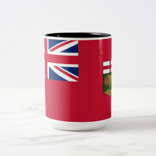 Flagge von Manitoba Zweifarbige Tasse