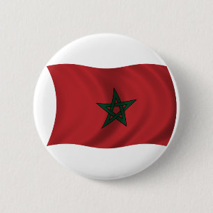Flagge von Marokko Button