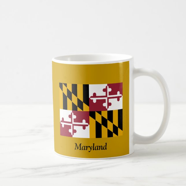 Flagge von Maryland Kaffeetasse (Rechts)