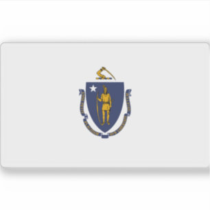 Flagge von Massachusetts Aufkleber