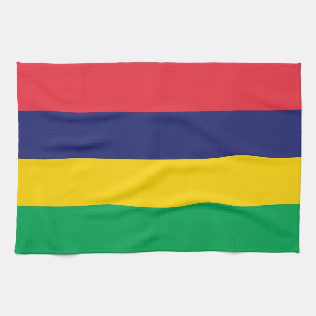Flagge von Mauritius Geschirrtuch (Horizontal)