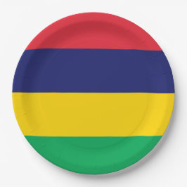 Flagge von Mauritius Pappteller
