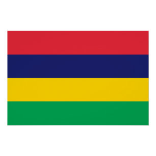 Flagge von Mauritius Poster