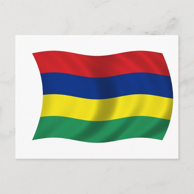 Flagge von Mauritius Postkarte (Vorderseite)