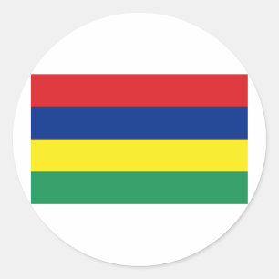 Flagge von Mauritius Runder Aufkleber