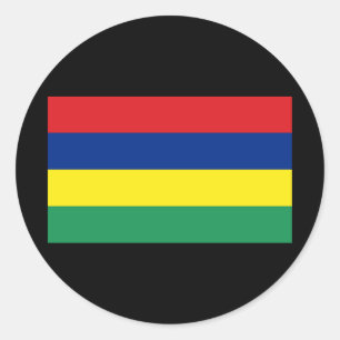 Flagge von Mauritius Runder Aufkleber