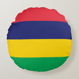 Flagge von Mauritius Rundes Kissen