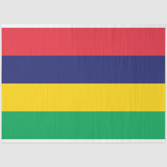 Flagge von Mauritius Seidenpapier (Vorderseite)