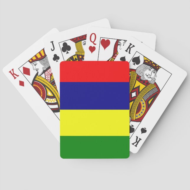 Flagge von Mauritius Spielkarten (Rückseite)