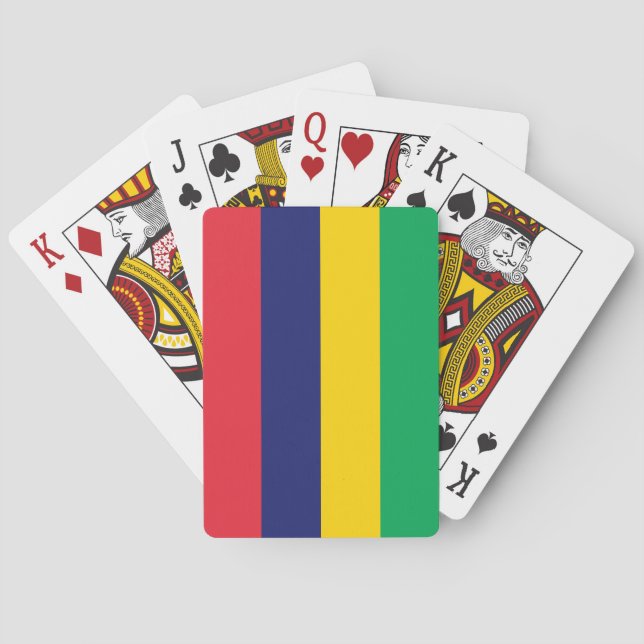 Flagge von Mauritius Spielkarten (Rückseite)