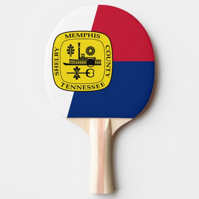 Flagge von Memphis, Tennessee Ping Pong Paddle Tischtennis Schläger (Vorderseite)