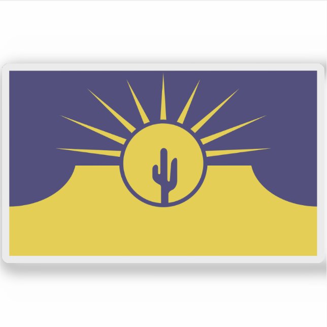 Flagge von Mesa, Arizona Aufkleber (Vorderseite)