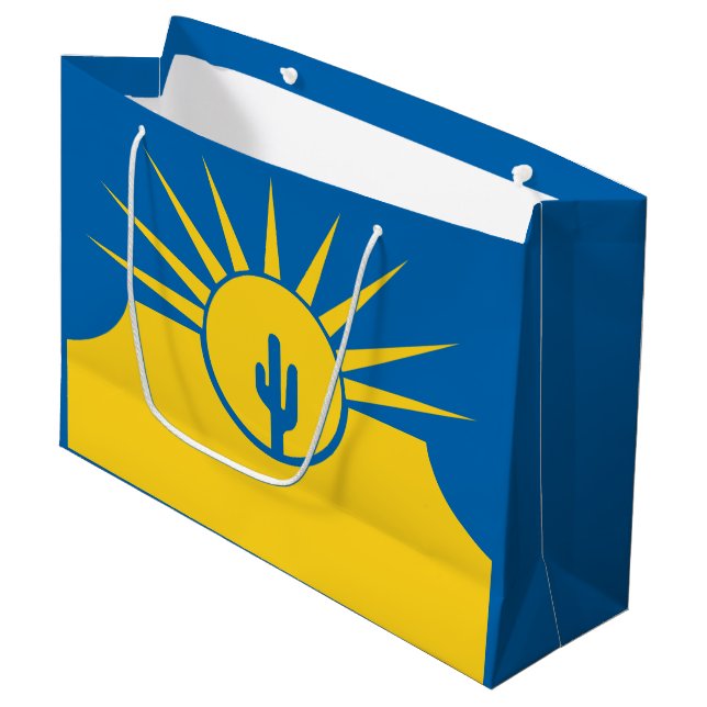 Flagge von Mesa, Arizona Große Geschenktasche Große Geschenktüte (Vorderseite Schrägansicht)