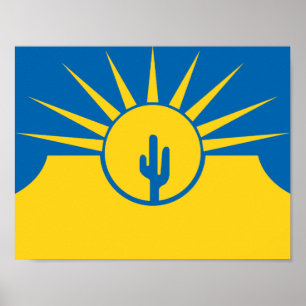 Flagge von Mesa, Arizona Poster