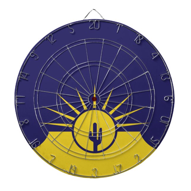 Flagge von Mesa (Arizona, USA) Dartscheibe (vorne)