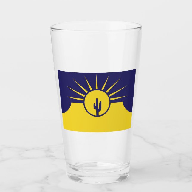 Flagge von Mesa (Arizona, USA) Glas (Vorderseite)