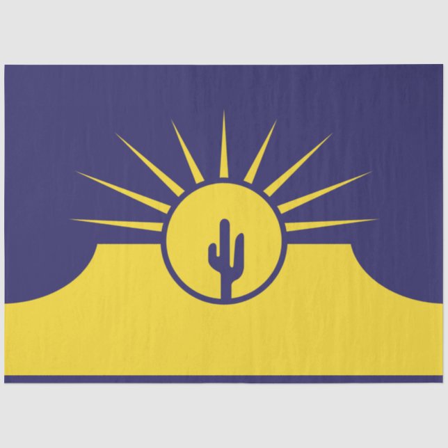 Flagge von Mesa (Arizona, USA) Seidenpapier (Vorderseite)