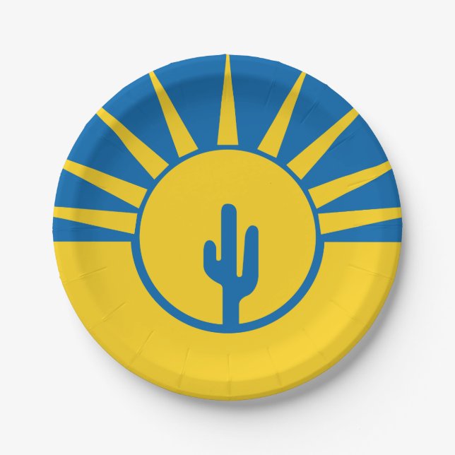 Flagge von Mesa, Teller von Arizona (Vorderseite)