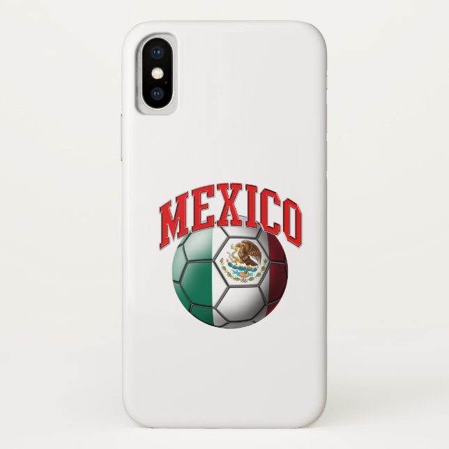 Flagge von Mexiko-Fußball Case-Mate iPhone Hülle (Rückseite)