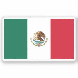Flagge von Mexiko individuell zugeschnitten Aufkleber