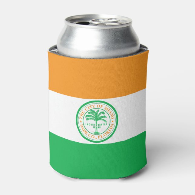 Flagge von Miami, Florida Can Cooler Dosenkühler (Kanne Vorderseite)