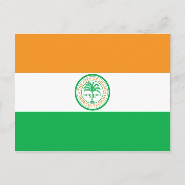 Flagge von Miami, Florida Postkarte (Vorderseite)