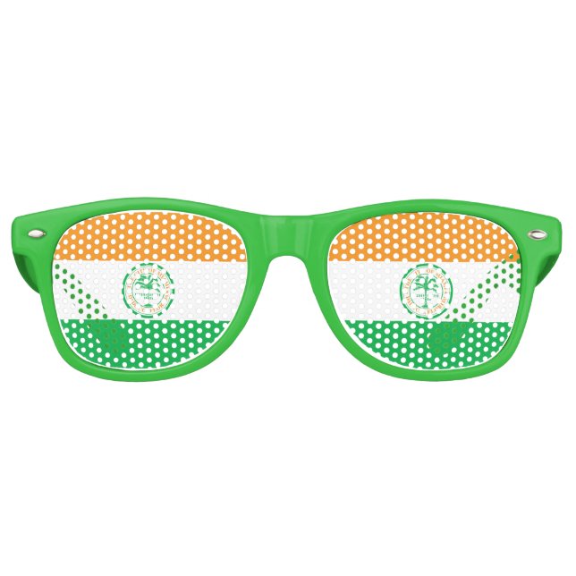 Flagge von Miami, Retro-Sonnenbrille in Florida Partybrille (Vorderseite)